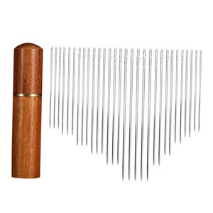 Bothyi - Aguja Autorroscante De 30 Piezas, Varios Tamaños, Con Caja De Madera