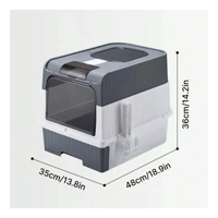 Genérico - Arenero Gatos Xxl Bandeja Sanitaria De Gato Diseño Mariquita Violeta