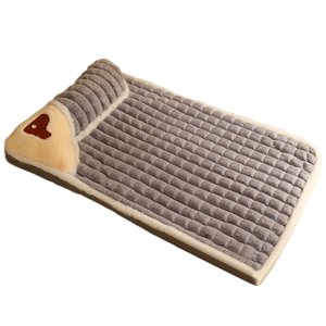 Ioensy - Cama Para Perros Con Alfombrilla De Almohada Cama Para Mascotas Lavable Para Perros Pequeños Medianos Gris Grueso M