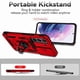 thumbnail image 2 of Funda Resistente Anillo Soporte Samsung Galaxy S22 Privacidad Cámara Montaje Magnético Rojo, 2 of 5