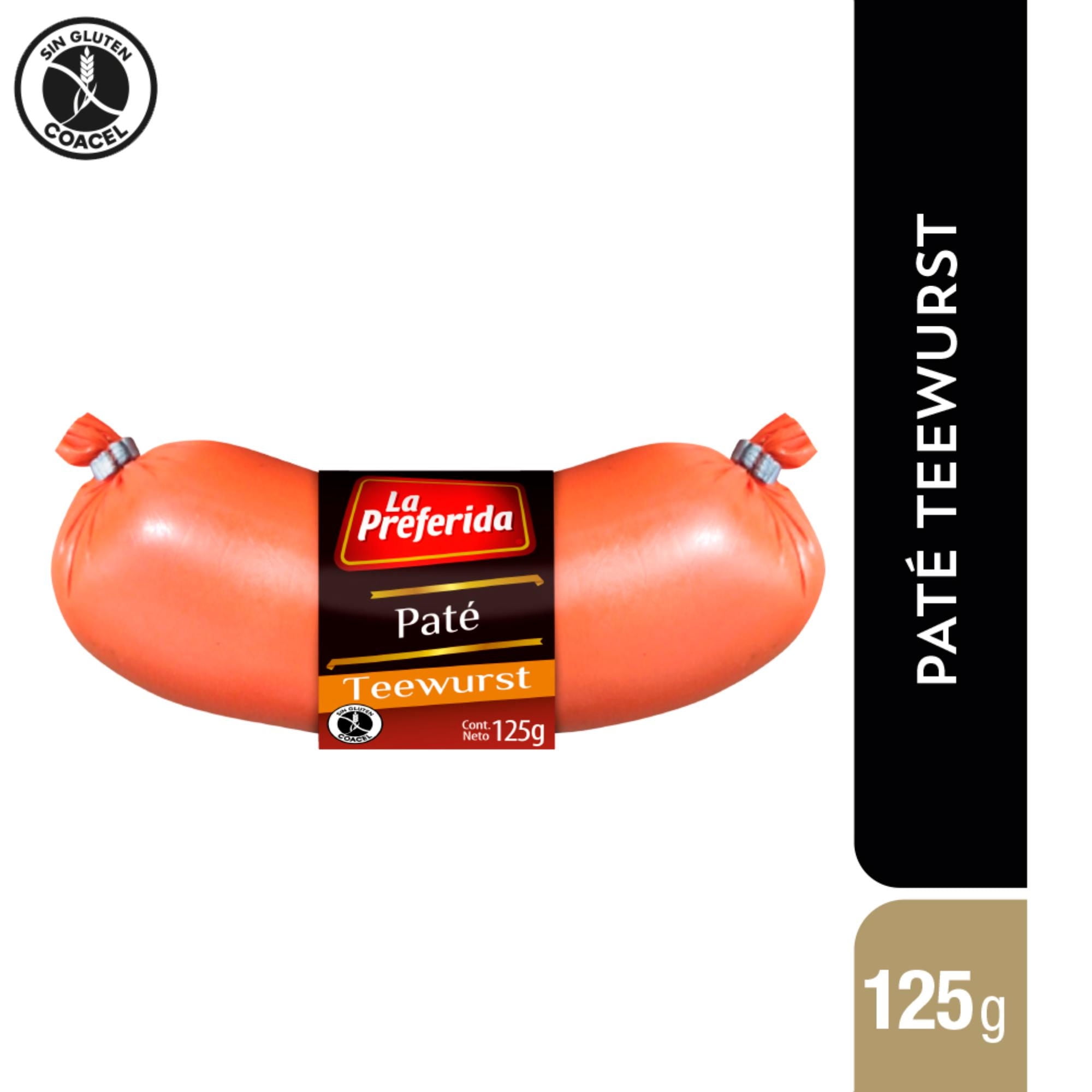 Paté Teewurst Sabor Jamón Embutido 125 g La Preferida