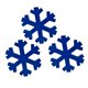 thumbnail image 4 of 3 Uds Adornos Navide?os Rústicos Decoraciones De Copos De Nieve De Madera Azul, 4 of 5