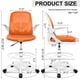 thumbnail image 5 of Silla de dibujo Primy Tall Office con reposabrazos y reposapiés, color naranja, 5 of 6