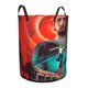 thumbnail image 2 of Vértigo Cesta de lavandería de gran capacidad redonda con asa, bolsa para ropa sucia plegable, almacenamiento para dormitorio, baño y lavadero 44x35 cm, 2 of 6