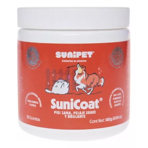 Sunipet - Suplemento Para Piel Y Pelaje Perros Y Gato - Sunicoat 140Gr