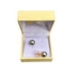 thumbnail image 2 of Aros de Perlas Gris de Mallorca Enchapado en Oro 18K, 2 of 3