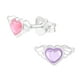 thumbnail image 1 of Aros Plata 925 Forma Corazon Con Resina Y Epoxi, 1 of 2
