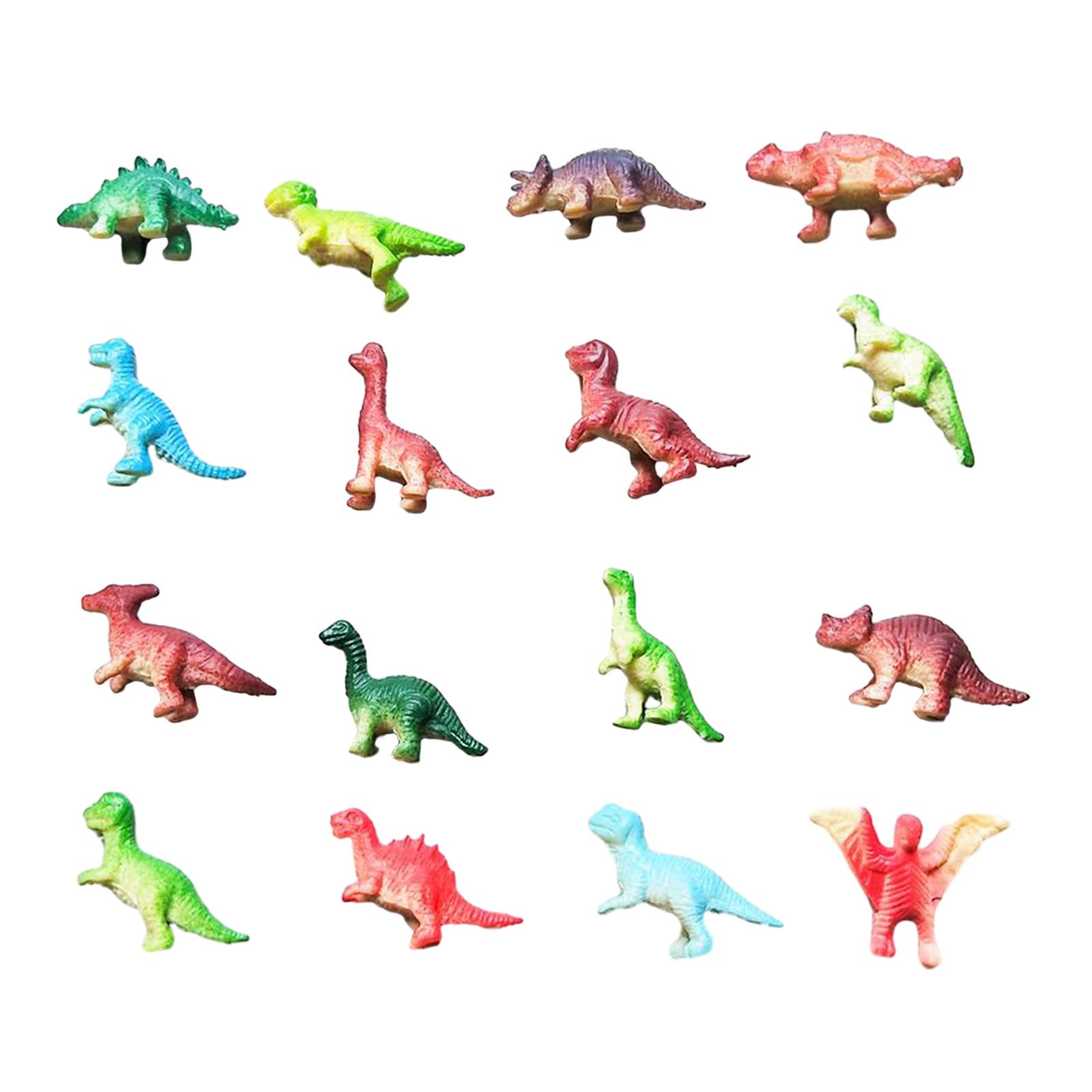Magideal - 16 Uds Mini Dinosaurio Pequeño Dinosaurio De Juguete De 3 Años De Edad Juguetes A Granel Pequeño Dinosaurio Figura De Acción Juguetes De Simulación Pa