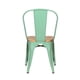 thumbnail image 4 of Silla Metal Tolix asiento Madera para Comedor Bar LF5-01W - Verde Agua, 4 of 5