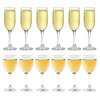 Cristar - Set Copas 6 Copas Champagne 6 Copas Vino Versalles Tragos