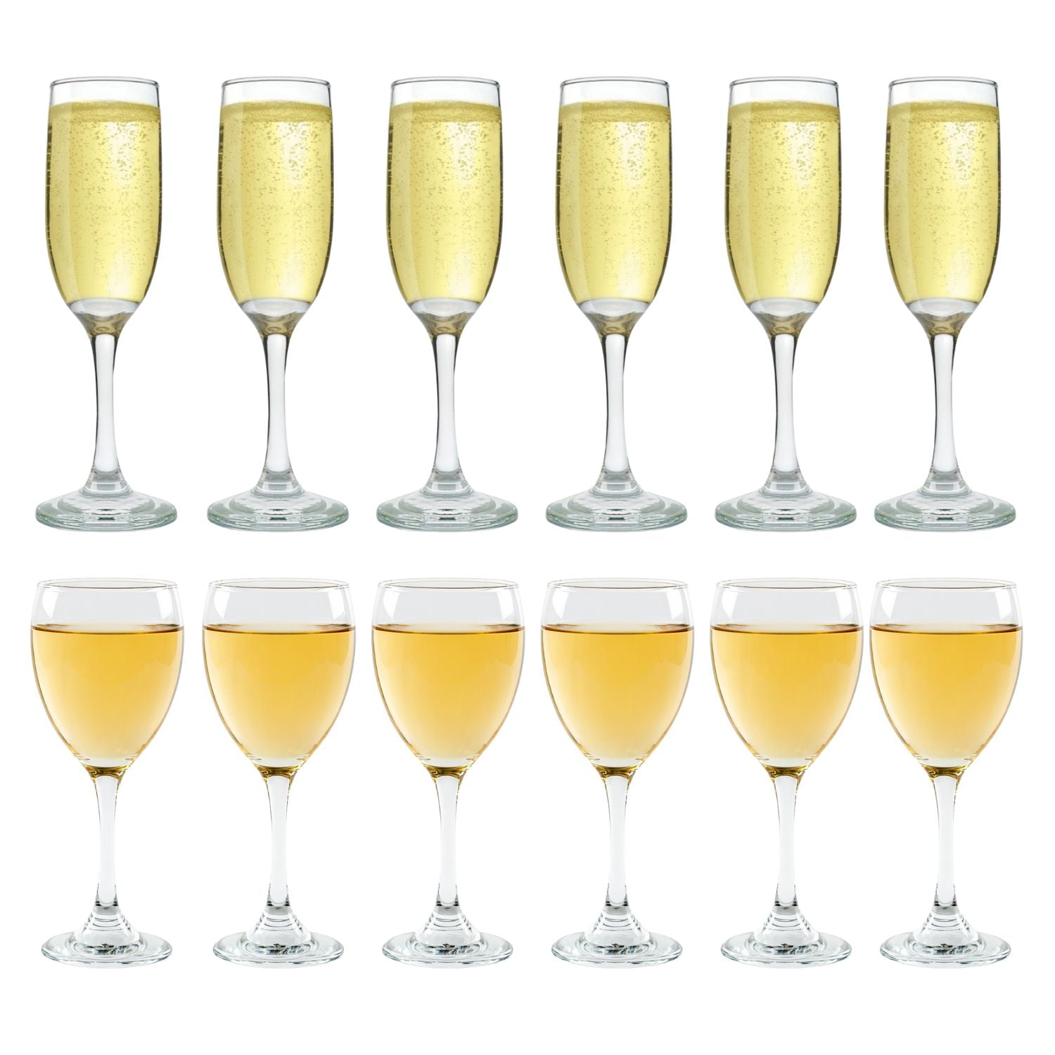 Cristar - Set Copas 6 Copas Champagne 6 Copas Vino Versalles Tragos