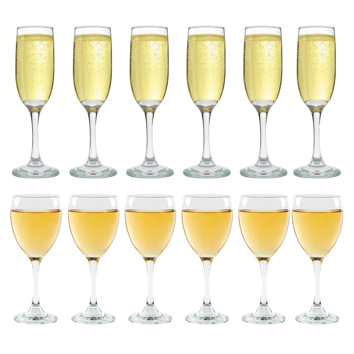 Cristar - Set Copas 6 Copas Champagne 6 Copas Vino Versalles Tragos
