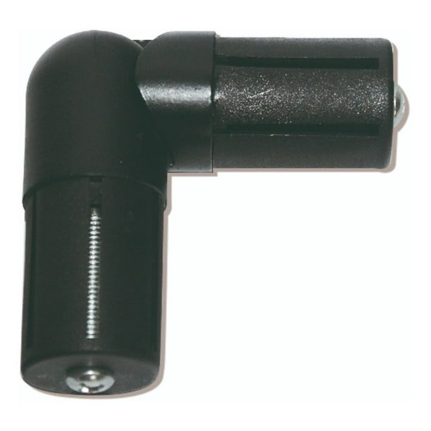 Codo Articulado Negro Para Barras De Cortina 28 Mm