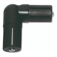 Metalhsa - Codo Articulado Negro Para Barras De Cortina 28 Mm