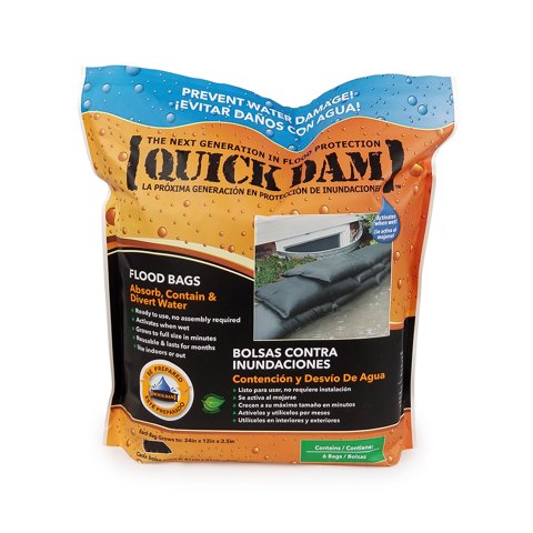Quick Dam - Kit 6 Sacos Automáticos Reutilizables Para Inundaciones
