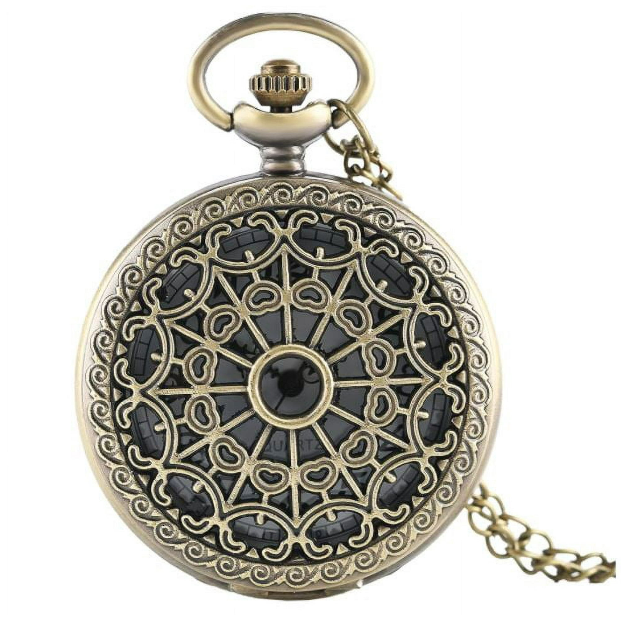 𝗥𝗘𝗟𝗢𝗝 𝗕𝗢𝗟𝗦𝗜𝗟𝗟𝗢 𝗠𝗔𝗡𝗗𝗔𝗟𝗔 Reloj Bolsillo Leontina Mandala Con Cadena Quartz Ai57