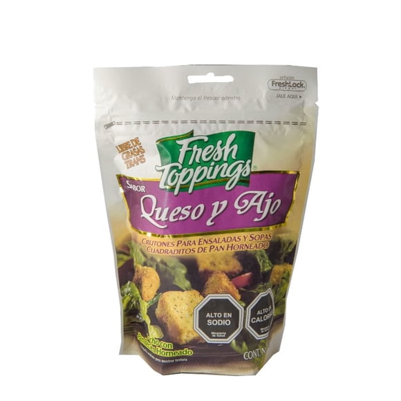 Crutones Sabor Queso y Ajo Bolsa, 80 g