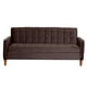 thumbnail image 5 of Futón Sofá Cama Genova Tela Velvet Chocolate, 5 of 8