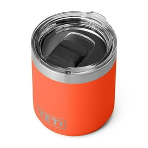 Vaso Yeti Rambler Lowball 2.0 Apilable De 295 Ml Con Tapa De Papaya