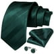 thumbnail image 1 of Corbata verde esmeralda formal hombre paño y colleras Modelo Emerald, 1 of 6