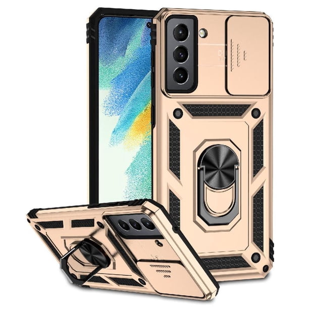 Estuche GANGXUN para Samsung Galaxy S21 FE, soporte giratorio 360°, estilo mecánico y magnético