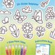 thumbnail image 2 of Pegatinas de gel Imagimake Flores y Mariposas 10 uds, 2 of 8