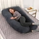 thumbnail image 2 of Almohada para embarazadas, almohada en forma de U desmontable y lavable, cojín grande, almohada de cintura, 2 of 5