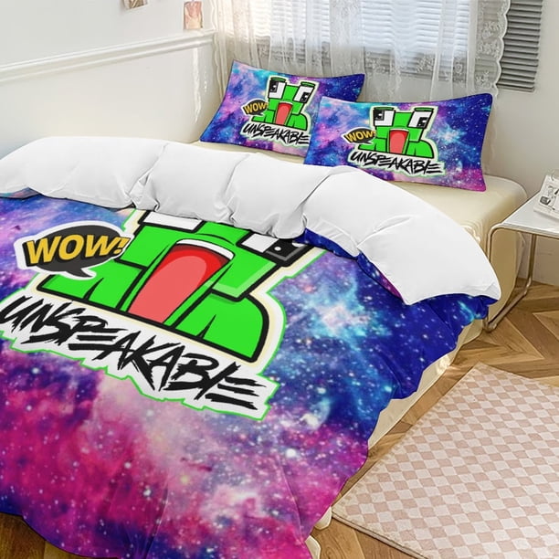 Colorful Galaxy Unspeakable Comforter Set Soft 3 Pcs Twin Bedding Sets Thicken for All Season