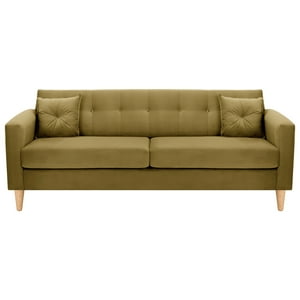 Bodevir - Sofa New Retro 3Cg Felpa 05 Verde Musgo