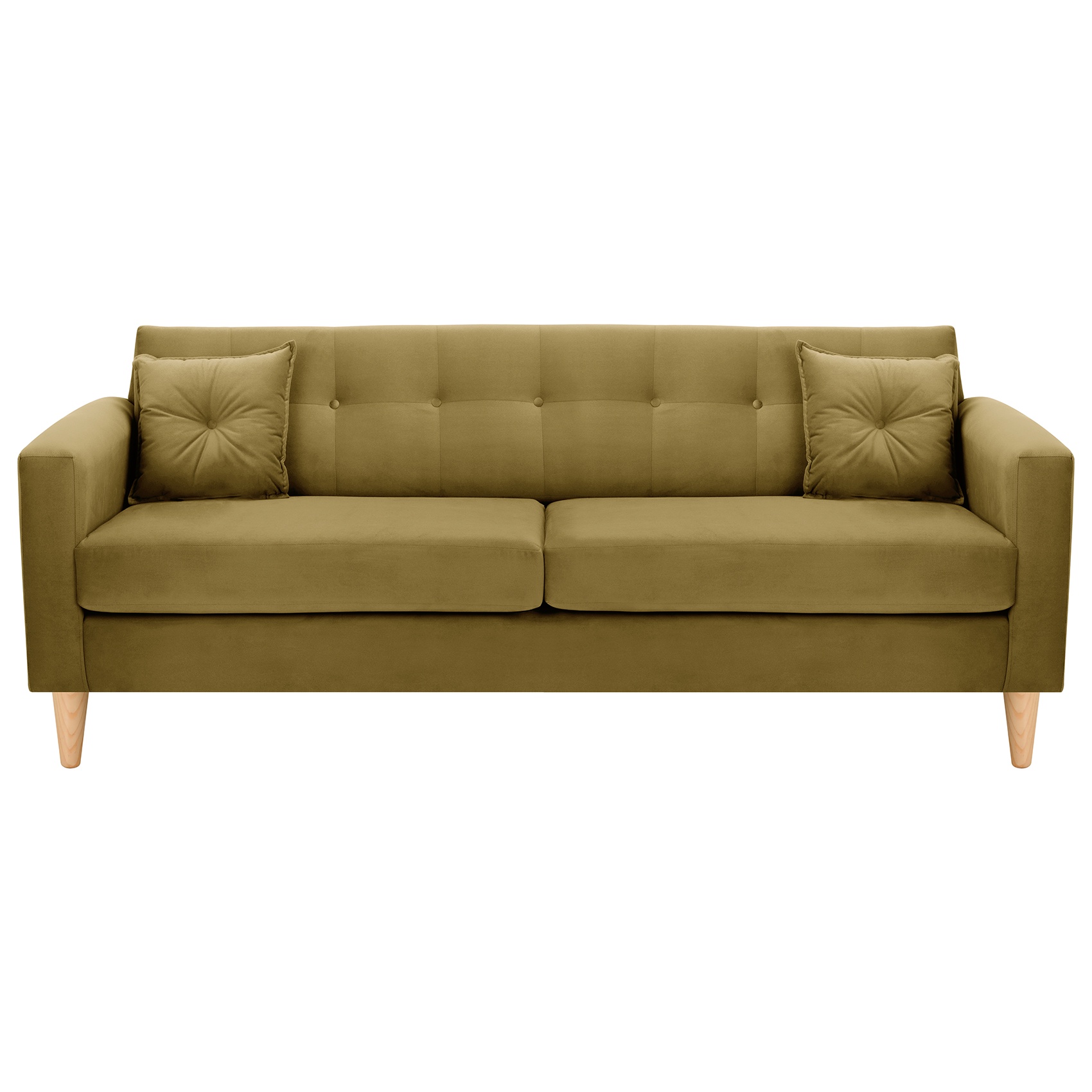 Bodevir - Sofa New Retro 3Cg Felpa 05 Verde Musgo
