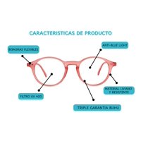 Lentes Pantalla Lectura Presbicia Buhu Ceiba Filtro Luz Azul Uv400 Negro