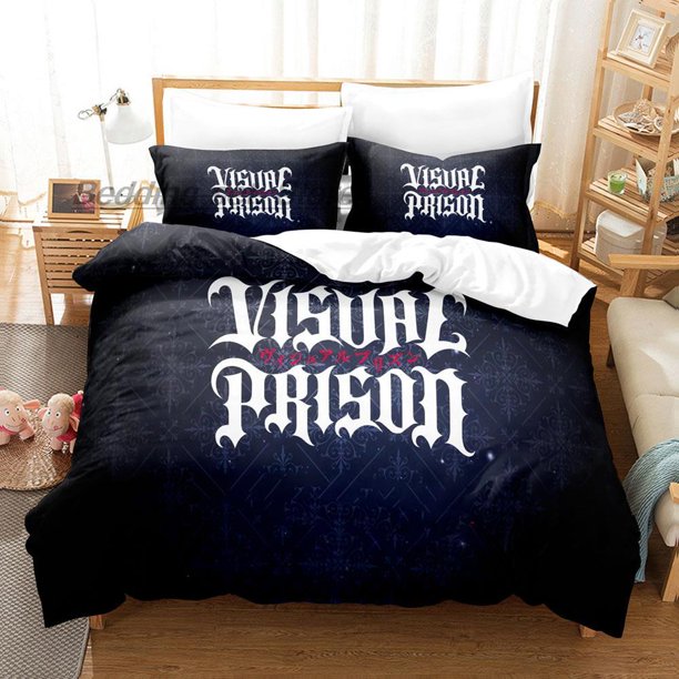 VISUAL PRISON Bedding Set Bed Set Aldult Kid Bedroom Duvetcover Sets Kawaii