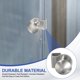 thumbnail image 5 of Manija de tirador de puerta de vidrio Uxcell, clips de puerta sin perforación de acero inoxidable con tornillo plateado 2, 5 of 7