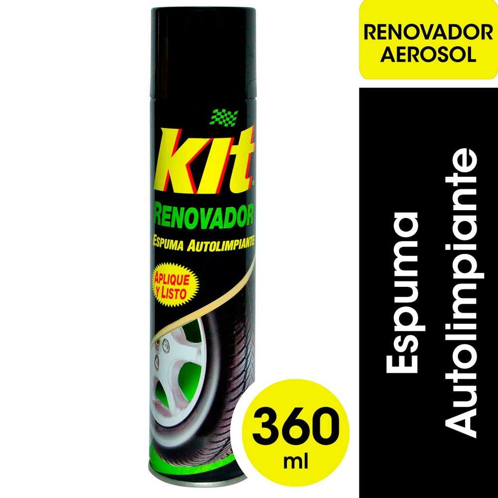 Kit - Renovador De Neumáticos Spray Espuma 360Cc