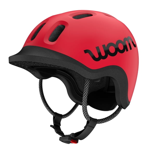 Casco infantil ajustable woom Ready, reflectante, rojo, talla pequeña