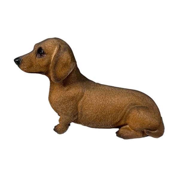 Figura De Perro Salchicha, Escultura De Perro De Resina, Estatua De Perro Salchicha Para Estantería De Escritorio, 17,5 Cm X 6,5 Cm X 11,5 Cm