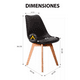 thumbnail image 4 of 4und Silla de comedor Tulip Acolchada - Negro, 4 of 5