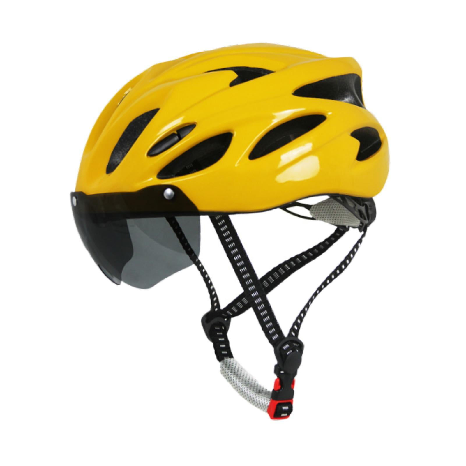 Ioensy - Casco De Bicicleta Para Adultos, Para Hombre Y Mujer, Portátil, Con Circunferencia De Cabeza De 54-62 Cm, Amarillo