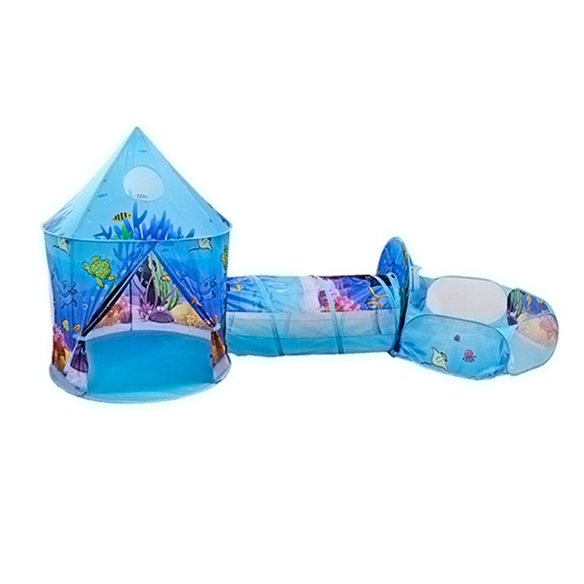 Genérico - Carpa Infantil Tunel Gateo Oceano 3 En 1 - Re1313b
