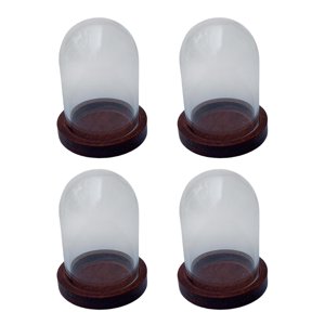 Magideal - Cúpula De Cristal Cúpula Cúpula Transparente Cloche Casa De Muñecas Decoración Contenedor Mini Cubierta De Flores A Prueba De Polvo Caja De Exhibición , Rojo