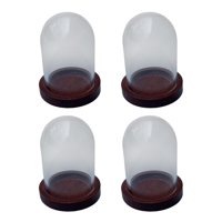 Magideal - Cúpula De Cristal Cúpula Cúpula Transparente Cloche Casa De Muñecas Decoración Contenedor Mini Cubierta De Flores A Prueba De Polvo Caja De Exhibición , Rojo