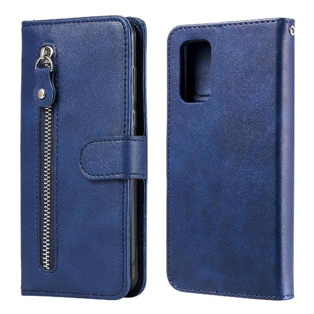 Funda con Cremallera para Samsung Galaxy A32 4G, Carcasa Cartera de Cuero PU con Soporte y Tarjetero