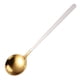 thumbnail image 1 of XmhyTop 4 piezas Cucharas Redondas de Acero Inoxidable Oro blanco, 19.5x4.5 cm - Ideal para Sopas, Guisos y Servicio Elegante en Hogar y Restaurantes, 1 of 5
