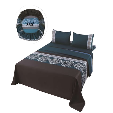 Genérico - Juego De Sabanas Casa Sol 1.5 Plaza Verde Oscuro