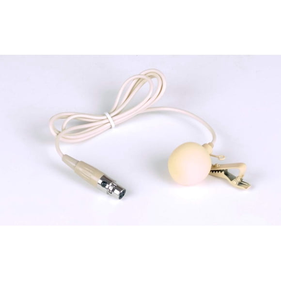 Micrófono de solapa VocoPro beige para mochilas UHF-BP e Hybrid-Bp