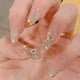 thumbnail image 1 of Uñas postizas de bailarina francesa con purpurina 3D, uñas postizas naturales de color rosa, uñas adhesivas, uñas estáticas, uñas postizas acrílicas de cobertura completa, reutilizables, para mujeres, 1 of 6