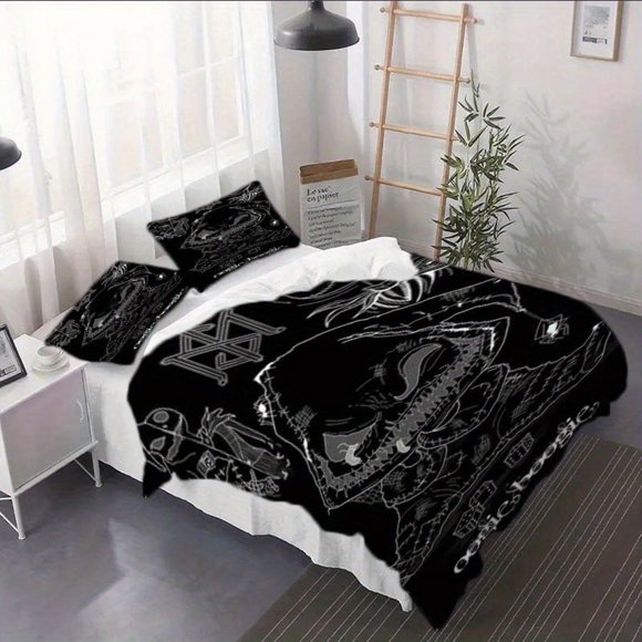 3pcs Oogie Boogie Man Duvet Cover Set - Duvet Cover Set Includes Duvet and Pillowcases Bedding