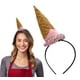 thumbnail image 1 of Diadema en forma de cono de helado Nicky Bigs Novelties de felpa, 18 cm, 1 of 3