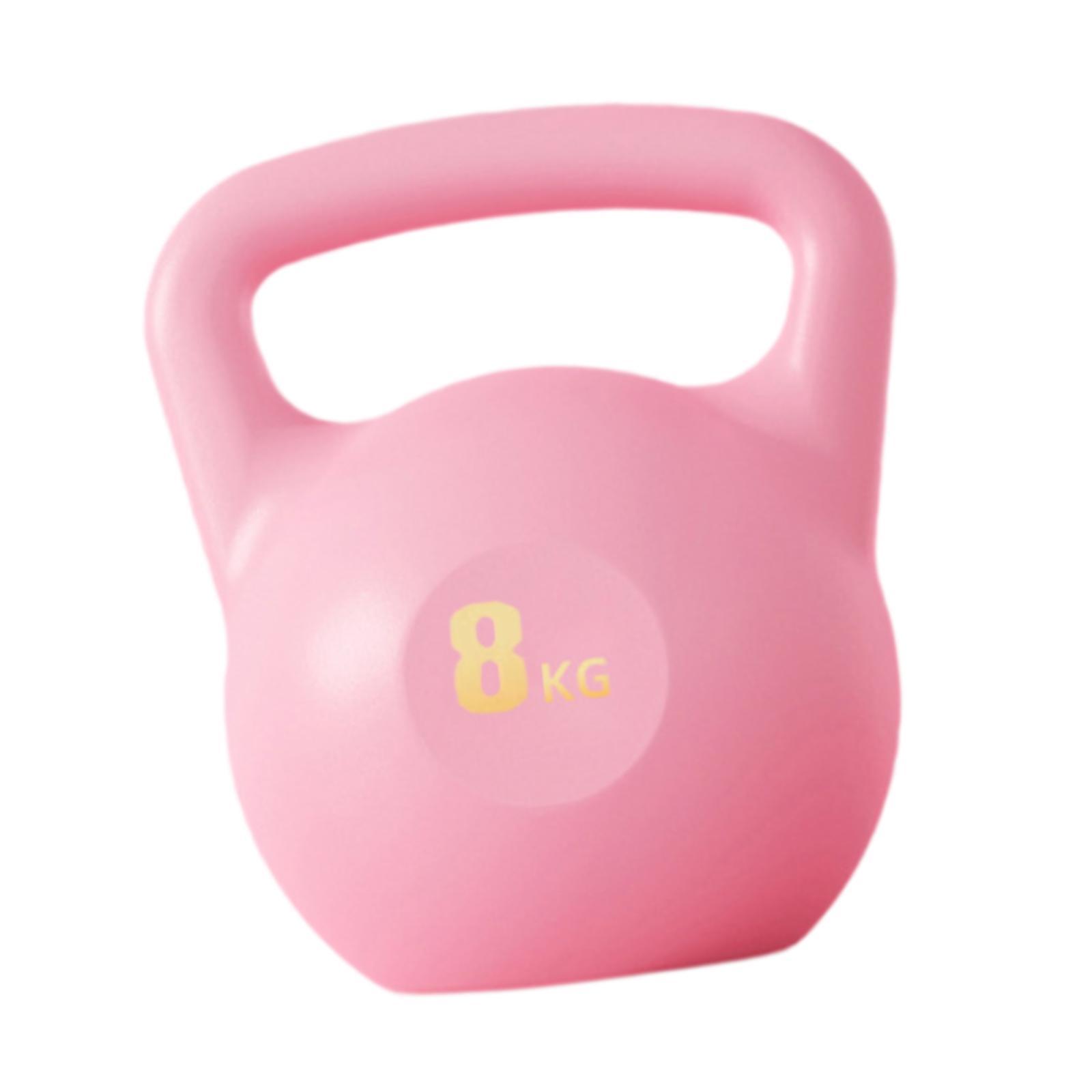 Magideal - Kettlebell De Agua Rellenable Pesa Deportiva Para Entrenamiento Funcional Mancuerna Para Ejercicios De Fuerza Y Resistencia Equipo Gimnasio Con Diseño Rosa 8Kg