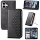 thumbnail image 1 of Funda Flip FOXDOCK para iPhone 16 Plus , Estilo Billetera con Diseño Rombo, Correa de Mano y Soporte, Uso Diario, 1 of 5
